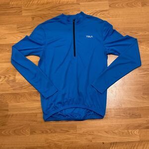 TSLA Long Sleeve 1/4 Zip Cycling Jersey Mens Size: XL